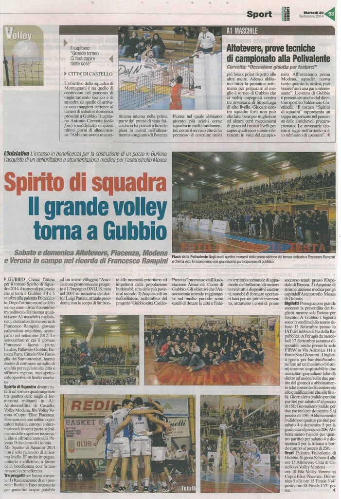 Corriere dell'Umbria - 30.09.14