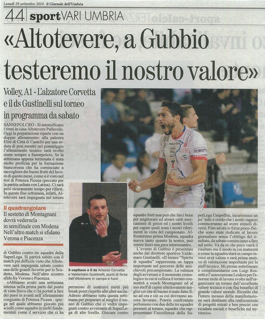 Giornale dell'Umbria - 29.09.14